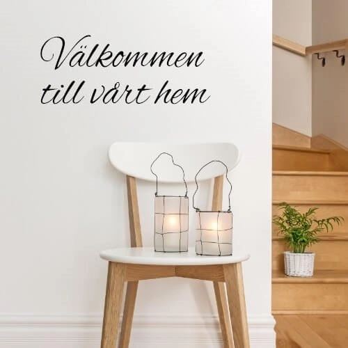 Velkommen Til Oss - Wallsticker Med Tekst