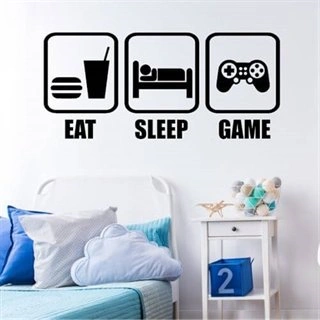 Eat, sleep, game - wallstickers