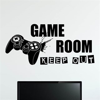 Game Room Keep Out Controller  - wall stickers