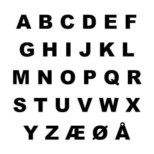 Wallsticker med alfabetet