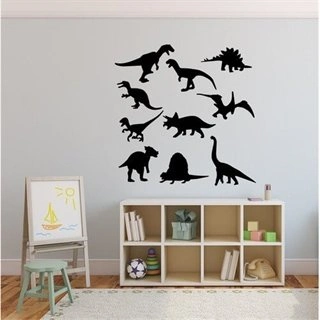 10 forskellige dinosauros - wallstickers