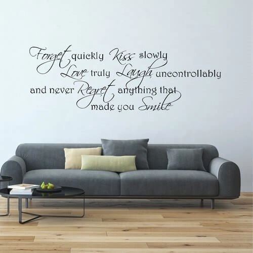 Wallsticker med teksten Made you smile!