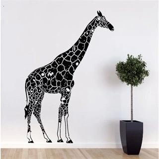 Wallsticker med en flott og stor sjiraff