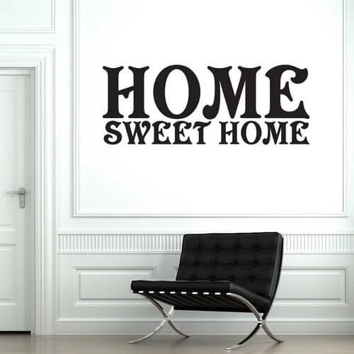 Wallsticker med teksten Home Sweet Home