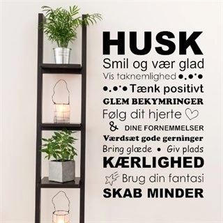 Wallsticker som minner deg på det positive i livet