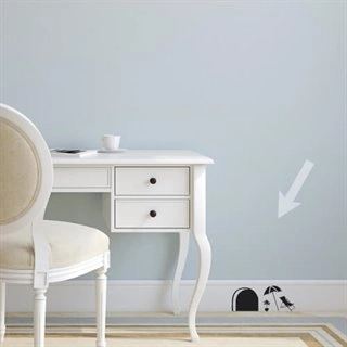 Morsom wallsticker med musehull