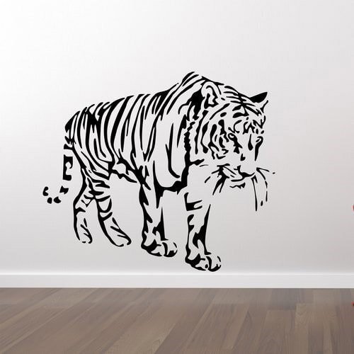 Wallsticker med en kjempestor tiger