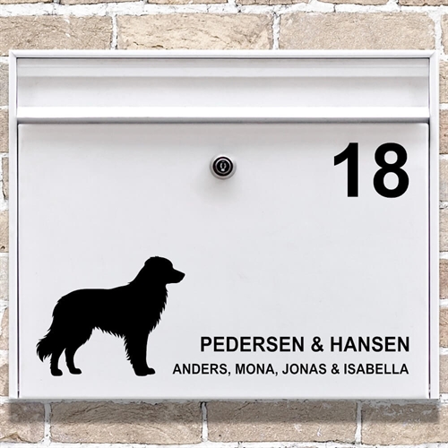 Postkasse stickers Golden retriever silhuett