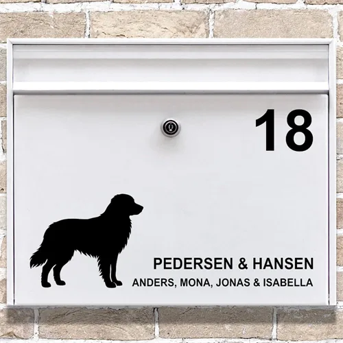 Postkasse stickers Australsk gjeterhund silhuett