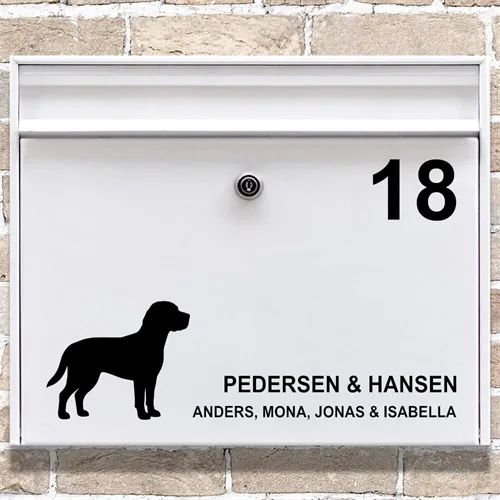 Postkasse stickers Beagle-silhuett