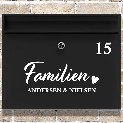 Postkasse stickers fugler og 1 linje