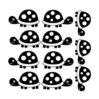 Søte små skildpadder til barneværelset