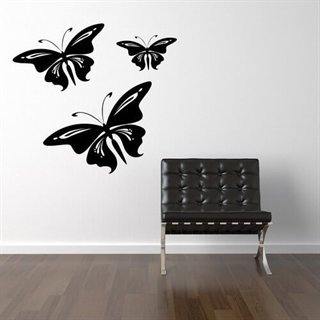 Wallsticker med store sommerfugler