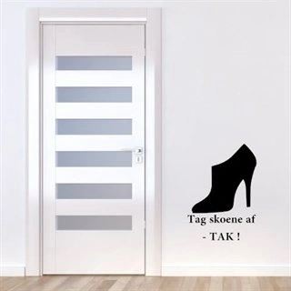 Ta av skoene - Takk ! - wallstickers