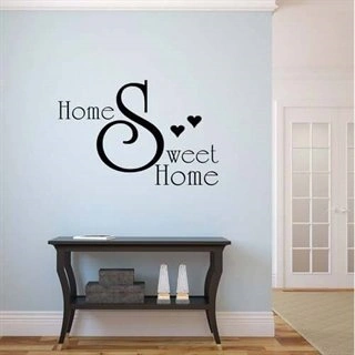 Wallsticker med tekst - Home sweet home - wallstickers