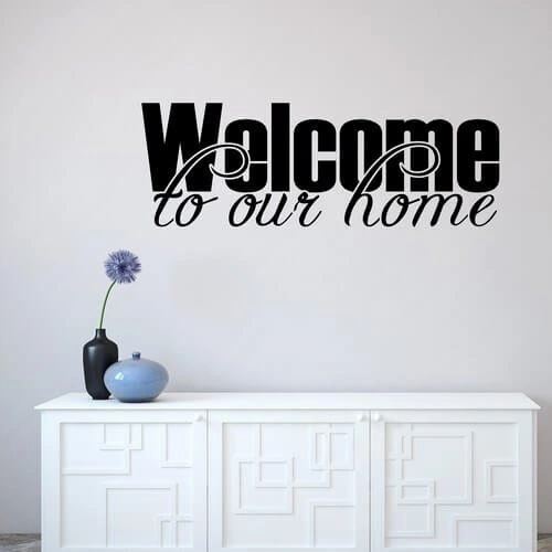 Wallstickers med tekst - Welcome  to our Home