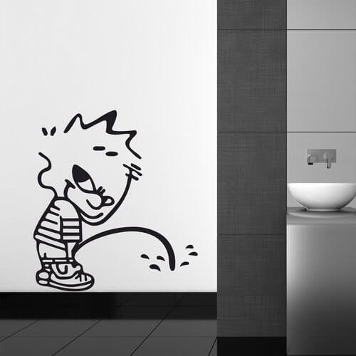 Wallstickers Toilet drengen