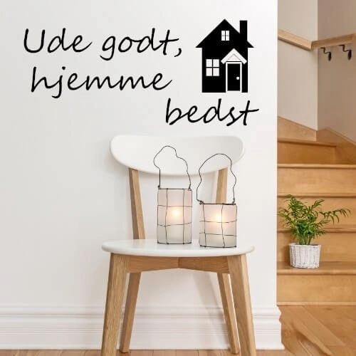 Wallstickers - Borte bra, hjemme best