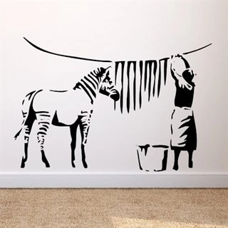 Vasket Zebra striber - wallstickers