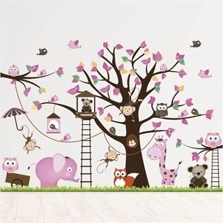 Sohu Børnedesign i lyserød - wallstickers
