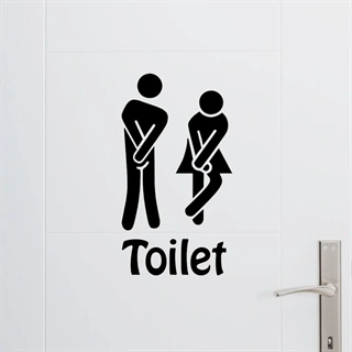 Toalett sticker mann og dame - wallstickers