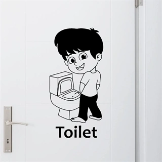 Toalett gut - wallstickers