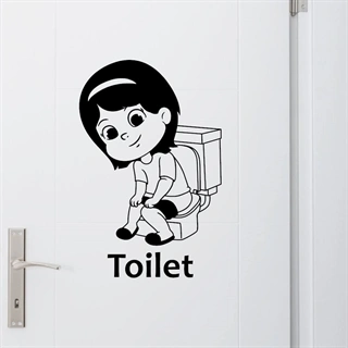 Toalett Jente - wallstickers