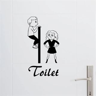 Wallsticker Toalett skilt