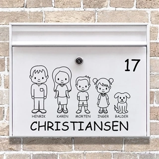 Postkasse stickers - Familie 13