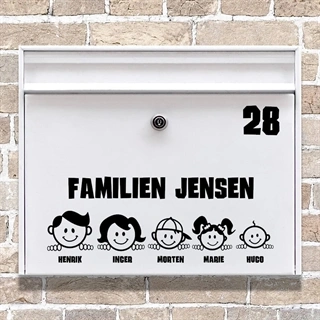 Postkasse stickers - Familie 15