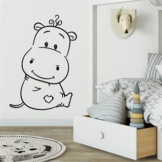 WALLSTICKER MED SØT HIPPER 4