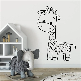 WALLSTICKER MED SØT GIRAF 5