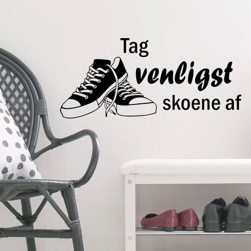 Ta av deg skoene - veggklistremerker
