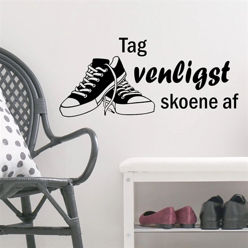 Ta av deg skoene - veggklistremerker