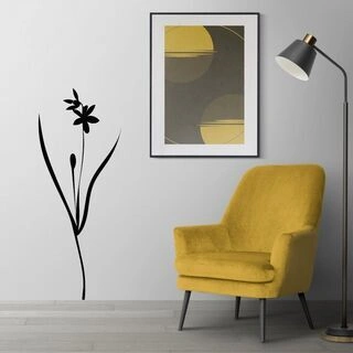 Silhouette blomst - wallstickers