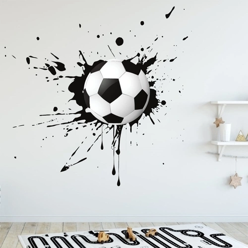 Fotballveggklistremerke som spruter mot veggen