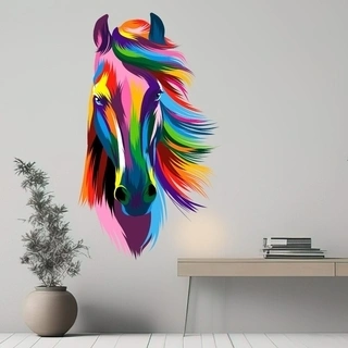 Hestehodeportrett i flerfarget