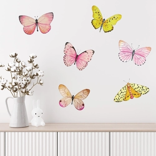 De vakreste akvarellsommerfuglene som veggdekor
