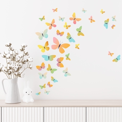 Vakre elegante veggdekor sommerfugler i flere nyanser