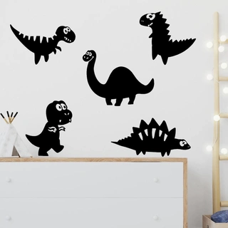 5 søte og morsomme veggdekor for dinosaurer