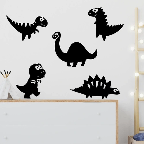 Søte og morsomme dinosaurer til veggen - 5 veggdekor
