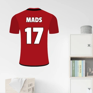 Manchester United spilleskjorte Valgfri tekst - veggklistremerke