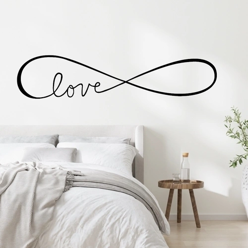 Elegant wallsticker med teksten Love