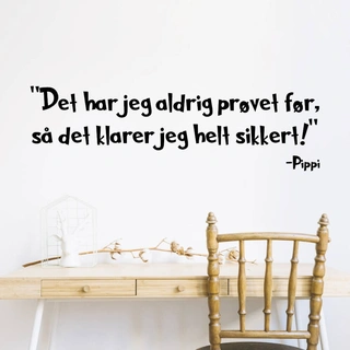 Pippi sitat - Veggklistremerke