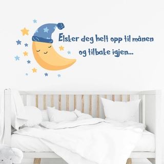 Hvor mye tror du jeg elsker deg? veggklistremerke