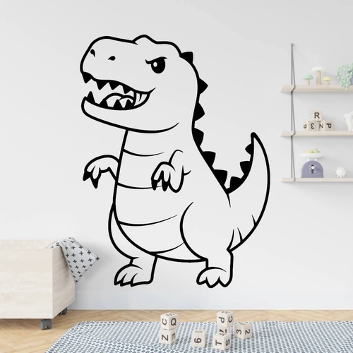 Sint, men også søt dinosaur som veggklistremerke for barnerom