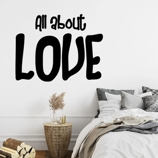 Wallsticker med tekst - All about the love