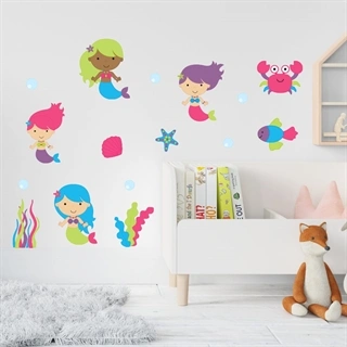 Printet Havfruer - wallstickers