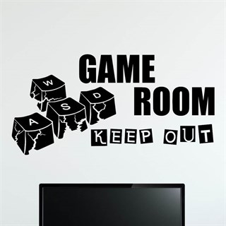 Game Room Keep Out  - wall stickers