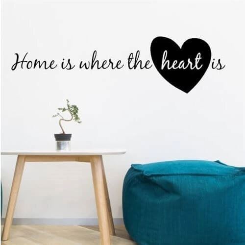 Wallsticker - Home med hjerte - wallstickers
